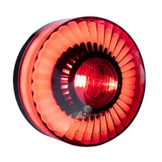 FEU ARRIERE MOTO UNIVERSEL AVOC VINTAGE A LEDS NOIR COUVERCLE FUME (3 FILS) -HOMOLOGUE CE