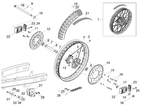 Roue arrière