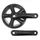 CITY CRANKSET/MTB PROWHEEL MANIVELLES ALUMINIUM BLACK 152 mm 38D. DOUBLE FLASQUE CHAIN 2.38 (3/32") (HOUSING 117,5 mm)