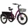 ELECTRIC TRICYCLE/E-BIKE CITY LEADER FOX 24" LOVELO 2025 UNISEX PURPLE GLOSS 3-SPEED SHIMANO NEXUS HUB MOTOR AV BAFANG 36-SPEED 45NM BATTERY 16,7AH (WITH DIFFERENTIEL)