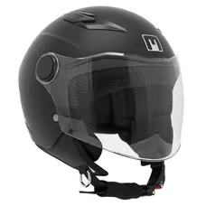 CHILDREN'S HELMET OPEN-FACE MPH PLAY SINGLE VISOR SOLID COLOUR MATTE BLACK YS (47 A 48 cm) (ECE 22.06)