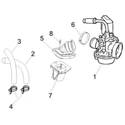 Carburateur complet - Raccord d'admission 