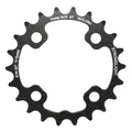 MTB CHAINRING 4-BOLT DIA. 64 FOR SHIMANO XT M785 STRONGLIGHT DOUBLE 22T INNER BLACK (FOR OUTER 36T) NOT THREADED - THICKNESS 3.5 mm 10-SPEED