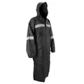 PONCHO/CAPE ANTI PLUIE ADULT P2R S BLACK WATERPROOF WITH CAPUCHE - SIZE 1.60 TO 1.68M