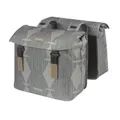DOUBLE BICYCLE PANNIER BASIL ELEGANCE 40L TAUPE MOUNTING KIT VELCROS ON CARRIER (49X36X8 CM)