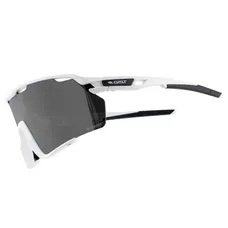 CYCLING GLASSES ADULT GIST NOVA MONTURE WHITE VERRE FUME POLYCARBONATE (PROTECTOR 100% CONTRE UVA, UVB, UVC AND LUMIERE BLEUE) COMPATIBLE CLIP VERRES CORRECTEURS REF 225388