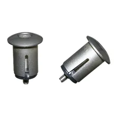 HANDLEBAR END PLUG P2R WITH EXPANDEUR GREY (PAIR) DIAMETER. INTER 18.2 mm AND EXTER 25.2 mm