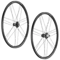ROUES ROAD DISC 700 CAMPAGNOLO ZONDA CENTERLOCK BLACK CASSETTE CAMPA 12/11/10-SPEED THRU AXLE (PAIR) 18/21 SPOKES RIM 17C