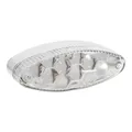 FEU ARRIERE UNIVERSEL REPLAY A LEDS OVALE TRANSPARENT 2 FONCTIONS ECLAIRAGE + STOP (9 LEDS ROUGES) **