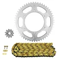KIT CHAINE ADAPTABLE APRILIA 50 SX 2012>2017, SX SM 2012>2017 420 11x53 (DIAM COURONNE 108/123/6.5) (DEMULTIPLICATION ORIGINE) -AFAM