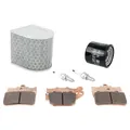 KIT ENTRETIEN MOTO ADAPTABLE HONDA 500 CB F 2022>, CB X 2022>, CBR R 2022> PLAQUETTE METAL FRITTE (PACK 7 PIECES) -SELECTION P2R PREMIUM