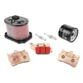 KIT ENTRETIEN MOTO ADAPTABLE YAMAHA 700 MT-07 2014>2019, TRACER 2016>, XSR 2016>2024 PLAQUETTE METAL FRITTE (PACK 7 PIECES) -SELECTION P2R PREMIUM