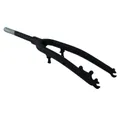 TREKKING FORK 700X35 RIGIDE ALUMINIUM BLACK COMPATIBLE V-BRAKE/DISC PIVOT LISSE 1''1/8-28,6 OUTER 280 mm (WITH REHAUSSE PIVOT 40 mm FOR REMPLACER UNE FORK SUSPENSION)