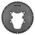 ROAD CHAINRING 4-BOLT DIA. 110 FOR SHIMANO DURA ACE R9200 MICHE 55T OUTER BLACK 12-SPEED ALUMINIUM, CARBON 3K (WEIGHT 127 g) -X2 RD R92