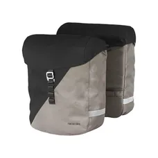 DOUBLE BICYCLE PANNIER RACKTIME VIDA 2.0 24L BLACK AND PIERRE (32X14X36CM) - COMPATIBLE SYSTEM RACKTIME SNAPIT 2.0 (NOUVELLE VERSION APRES 2021 MONTE CHEZ SCOTT)