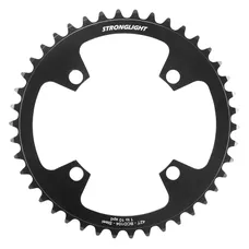E-BIKE CHAINRING 4-BOLT DIA. 104 FOR BOSCH/BROSE/YAMAHA/BAFANG/SHIMANO/SRAM STRONGLIGHT 42T SINGLE BLACK STEEL 10/9/8-SPEED