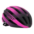 CASQUE VELO ADULTE GIST ROUTE REVOL FUSCHIA/NOIR FEMME ET JUNIOR FULL IN-MOLD TAILLE 52-55 REGLAGE MOLETTE