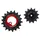 DERAILLEUR JOCKEY WHEEL AOPW TRIPEAK 13-18 TEETH CERAMIC 12X1/11X2-SPEED SHIMANO DEORE XT 8100/8130 SLX 7120/7100 GRX 822 RED (SET OF 2) (WARRANTY 4 YEARS)
