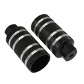 REPOSE PIED BMX ALUMINIUM DIAMETER 50 mm BLACK RAINURES SILVER L110MM THREAD DIAMETER 9 mm (PAIR)