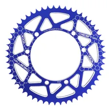 ADAPTABLE REAR SPROCKET 50CC GEARED MOTORCYCLE VOCA BESTIA SHERCO 50 SUPERMOTARD 2002>2013, 50 SE R ENDURO 2014>2017, 50 SM RS FACTORY 2018>2020 428 53 DTS ALUMINIUM CNC BLUE (DIAMETER 110/125/8.5)