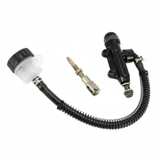 ADAPTABLE 50CC GEARED MOTORCYCLE BRAKE MASTER CYLINDER BETA 50 RR 2011>/APRILIA 50 RX 1999>2005/GENERIC 50 TRIGGER 2006>2018/KSR 50 TRX 2015>2020 REAR BLACK (WITH RESERVOIR) -P2R