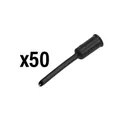 END CAP OF CABLE HOUSING ELVEDES WITH GUIDE BLACK 5 mm (SOLD IN PACKS OF 50)