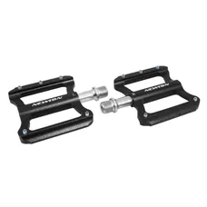 PEDAL MTB PLATEFORME DOWNHILL/BMX NEWTON BLACK TO BEARINGS ALUMINIUM CNC THREAD 9/16 WITH PICOTS SILVER (PAIR) 101X81MM