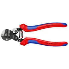 PINCE COUPE CABLE PRO KNIPEX ROBUSTE 160mm NOIR ANTIROUILLE POUR CABLE DIAM 4 à 6mm AVEC POIGNEE ERGONOMIQUE ET RESSORT (95 62 160) -MADE IN GERMANY