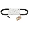 KIT TRANSMISSION (COURROIE, GALETS, GUIDES) ORIGINE PIAGGIO 50 ZIP 2T 2000>, ZIP SP 2000>, ET2 1998>2005, VESPA LX 2T 2005>2013, VESPA LXV 2T 2006>2009, VESPA-S 2T 2007>2012 -1R000441