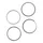 SPACER/RONDELLE FOR DISC CENTERLOCK ELVEDES SILVER -THICKNESS 0.2 mm- (SOLD IN PACKS OF 4)