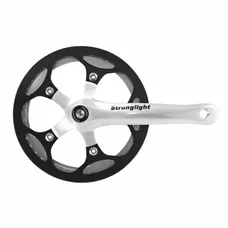 CITY CRANKSET STRONGLIGHT 8-SPEED IMPACT R SILVER 170 mm 44T WITH CARTER FOR TRANSMISSION WITHOUT CHAIN TENSIONER FOR MOYEUX VITESSES INTEGREES (AXLE SQUARE TAPER 127 mm)