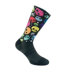 SOCKS/ANKLE SOCKS SUMMER GIST RANGE BLACK SKULL DESIGN MUTICOLOR 38/42 ECOLOGIQUE - HEIGHT 22 cm (PAIR) -5868