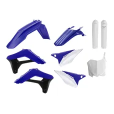 CARROSSERIE/CARENAGE MOTO MX SHERCO 125, 250, 300 SC, 250, 300, 450, 500 SCF 2019>2023 BLEU/BLANC/NOIR (COULEUR OEM) (KIT PLASTIQUES 9 PIECES) -POLISPORT