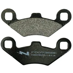 BRAKE PAD SET NEWFREN FOR PEUGEOT METROPOLIS 2014>2016 FRONT/REAR (L 96.8 mm - H 38.4 mm - P 7 mm) (FD0536BE) (ELITE ORGANIC)