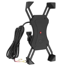 SMARTPHONE MOUNT AVOC M3 WITH SOCKET OF CHARGE USB 5V 2A SUPPLIED WITH 2 BRACKETS HANDLEBAR + MIRROR