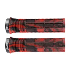 GRIP CITY/MTB SWITCH SUPERGRIP LOCK-ON RED FUME (PAIR)