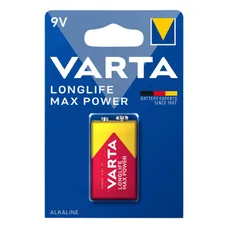 PILE 6LR61 9V VARTA ALCALINE LONGLIFE MAX POWER (VENDU A L'UNITE)