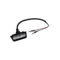 ECLAIRAGE DE PLAQUE IMMATRICULATION MOTO UNIVERSELLE TAAC LT01 3 LEDS TRANSPARENT/NOIR (M8 / LONG 25mm / LARG 50mm) QUALITE PREMIUM -HOMOLOGUE ECE