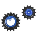 DERAILLEUR JOCKEY WHEEL AOPW TRIPEAK 14-18 TEETH CERAMIC 12X1-SPEED SRAM T TYPE BLUE FONCE (SET OF 2) (WARRANTY 4 YEARS)