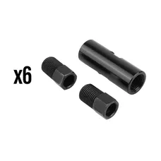 KIT RALLONGE BRAKE HOSE ELVEDES FOR BRAKE HYDRAULIC BLACK (6 DOUILLES + 12 SCREW COMPRESSION BRAKE HOSE CONNECTOR 5 mm)