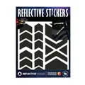 AUTOCOLLANT/STICKER REFLECHISSANT POUR VELO, CASQUE MODELE FLECHE/CHEVRON NOIR (PLANCHE) -REFLECTIVE BERLIN