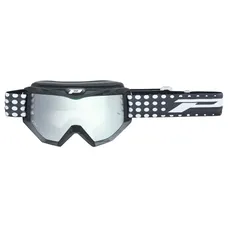 MASQUE/LUNETTES CROSS PROGRIP 3201 FL ATZAKI MULTILAYERED NOIR MAT ECRAN MIROIR ARGENT ANTI-RAYURES/ANTI U.V. COMPATIBLE AVEC PORT LUNETTES DE VUE (HOMOLOGUE CE-EN AC-12072 REV.1)