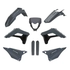 CARROSSERIE/CARENAGE MOTO ENDURO SHERCO 125, 250 SE-R 2024, 250, 300, 450, 500 SEF-R 2024 GRIS (COULEUR OEM) (KIT PLASTIQUES 9 PIECES) -POLISPORT