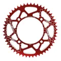 ADAPTABLE REAR SPROCKET 50CC GEARED MOTORCYCLE VOCA BESTIA BETA 50 RR ENDURO 2006>2018, 50 RR MOTARD 2005>2018, 50 RR STANDARD 2005>2008 420 50 DTS ALUMINIUM CNC RED (DIAMETER 100/120/8.5)