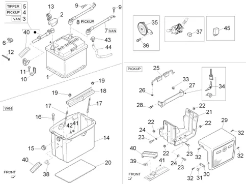 Relais - Batterie - Avertisseur sonore