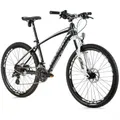 CONVENTIONAL BICYCLE MTB 26 LEADER FOX FACTOR BLACK MATTE/WHITE 7 V FRAME ALUMINIUM 20 INCHES (SIZE ADULT 180 TO 188 cm)