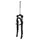 TREKKING FORK 28 " 700X35 ZOOM 730 ALUMINIUM RESSORT BLACK DEB. 50 mm PIVOT (240/75) THREADED 1"1/8-28,6 COMPATIBLE V-BRAKE/DISC