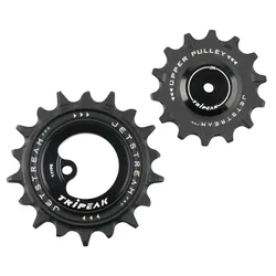 DERAILLEUR JOCKEY WHEEL AOPW TRIPEAK 14-18 TEETH CERAMIC 12X1-SPEED SRAM T TYPE BLACK (SET OF 2) (WARRANTY 4 YEARS)