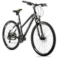 CONVENTIONAL BICYCLE TREKKING BIKE 28 LEADER FOX TOSCANA WOMEN'S BLACK MATTE 9-SPEED FRAME 16,5 INCHES (SIZE ADULT 160 TO 168 cm)