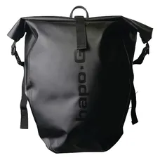 SACOCHE ARRIERE VELO LATERALE HAPO.G WATERPROOF PVC 20L NOIR (VENDU A L'UNITE) - FIXATION CROCHETS SUR PORTE BAGAGE